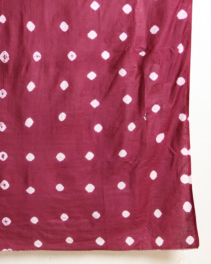Indiehaat | Katan Silk Bandhani Ombre Suit Maroon & Pink