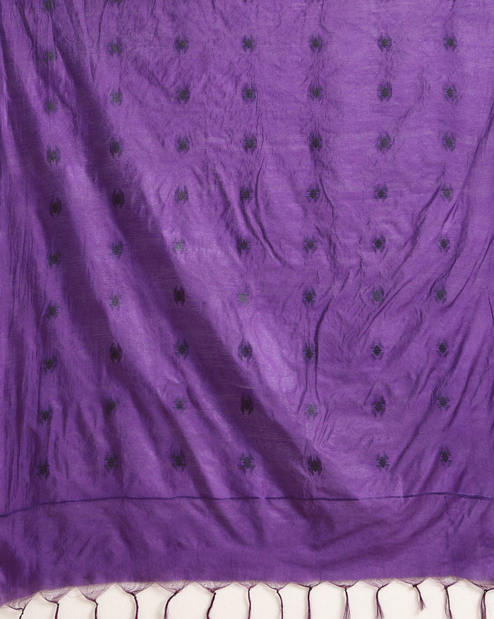 Katan Silk Resplendent Handcrafted Purple Suit (T+B+D)