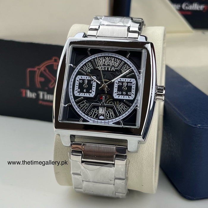 KETTA Luxury Skeleton Square Wrist Watch for Men KC-G056