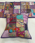 Indiehaat Khamma Ghani Kambadiya Purple Cushion Cover | Elegant DÃƒÂ©cor
