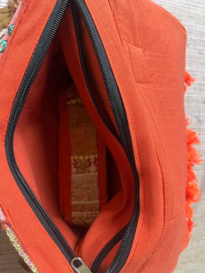 Khamma Ghani Kambadiya Rustic Brown Sling Bags