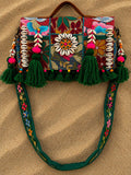 Indiehaat | Green Kambadiay Patch Work Bags