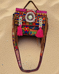 Indiehaat|Pure Cloth Kambadiya Patch Work Brown Sling Bags