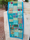 Indiehaat | Pure Cotton Kambadiya Work Table Runner Blue