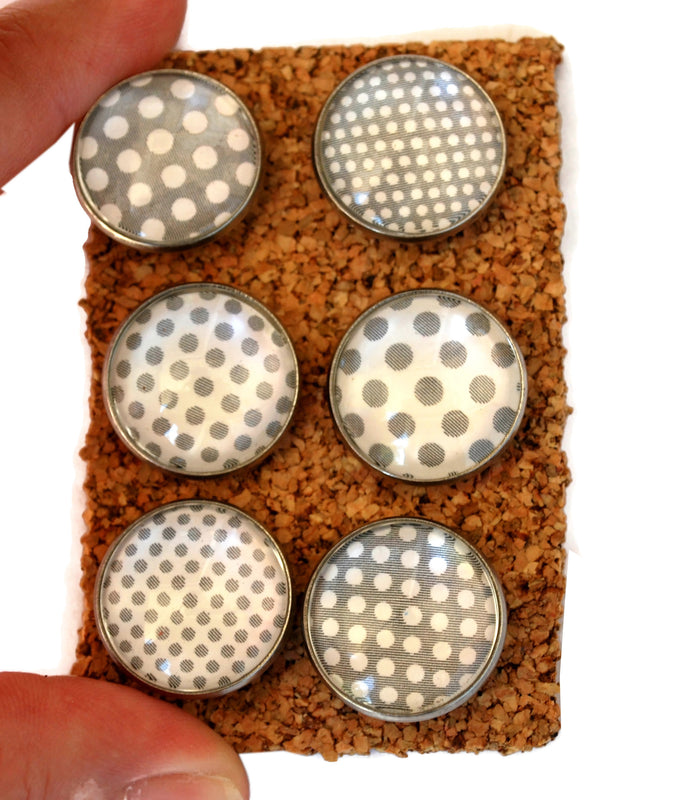 Large Grey Dot Decorative Push Pins Thumbtacks and Corkboard Pushpins for Bulletin Boards