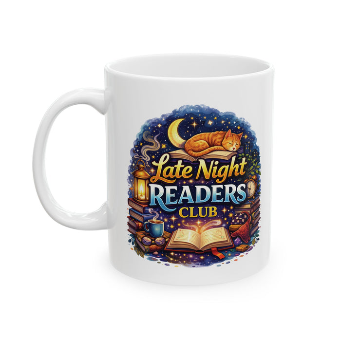 Late Night Readers Club Coffee Mug Book Lover Gift Reader Cup Cozy Bibliophile