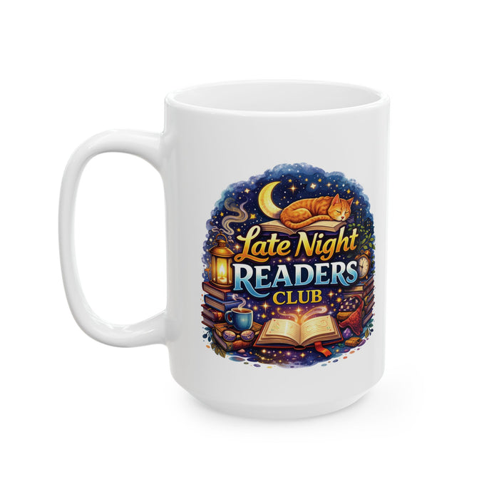 Late Night Readers Club Coffee Mug Book Lover Gift Reader Cup Cozy Bibliophile