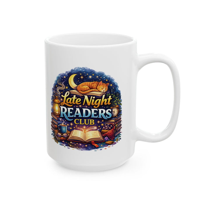 Late Night Readers Club Coffee Mug Book Lover Gift Reader Cup Cozy Bibliophile