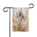 Lavender Wheat Garden Flag & Porch Banner Farmhouse Floral Yard Decor Art