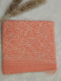 Indiehaat | Tepchi Handwork Kota Doria Saree Peach