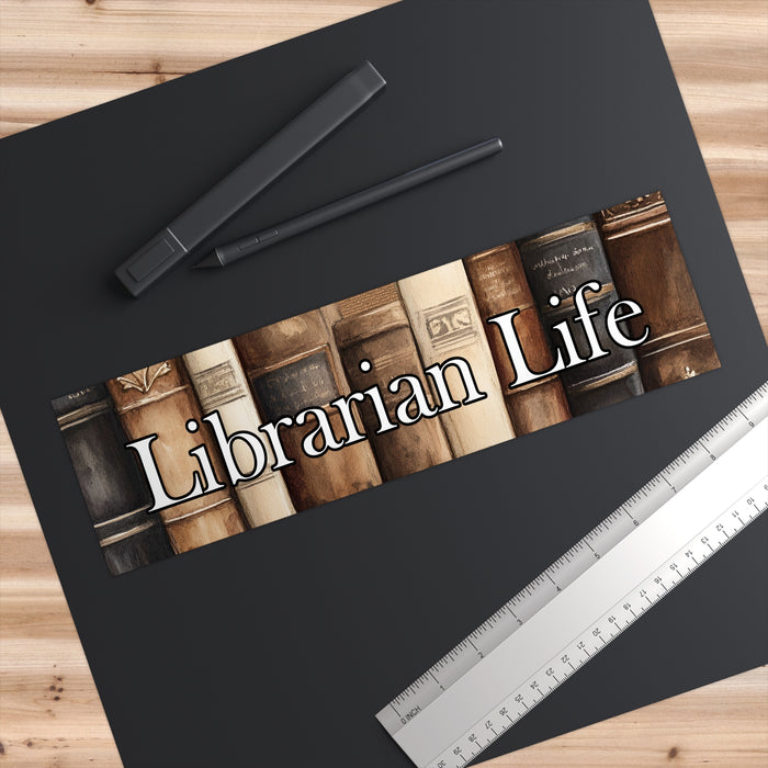Librarian Life Bumper Sticker Book Lover Library Teacher Decal