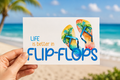 Life Is Better in Flip-Flops Blank Notecard Set | Beach Stationery with Envelopes
