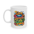 Live Beach Life Coffee Mug Tropical Summer Cup Beach Lover Gift Coastal Decor