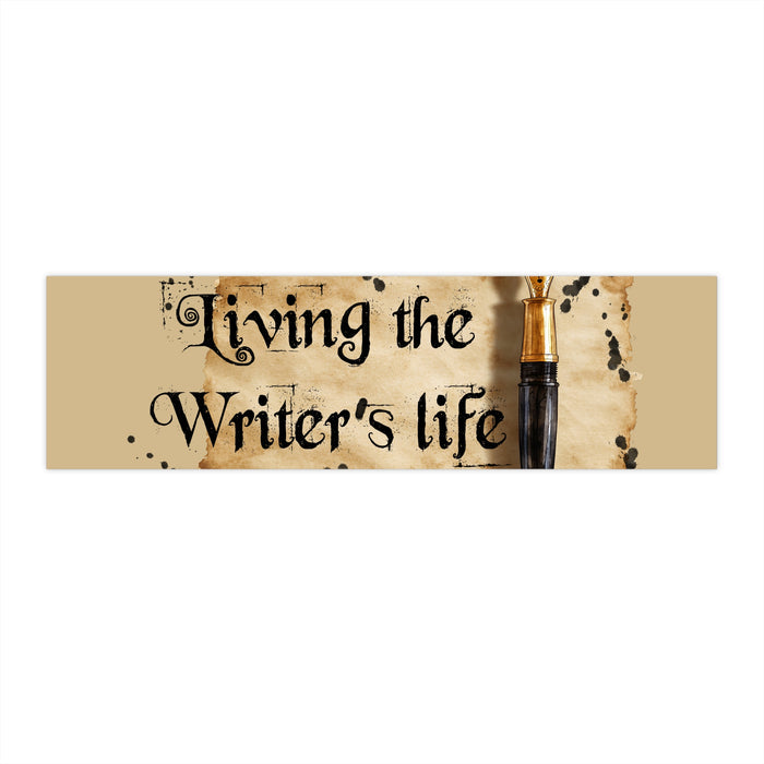 Living the Writer’s Life Bumper Sticker Author Gift Writing Lover Decal