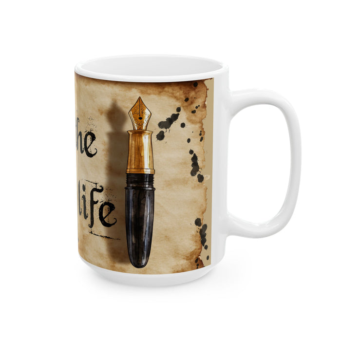 Living the Writer’s Life Coffee Mug 15 oz Author Writing Gift Cup