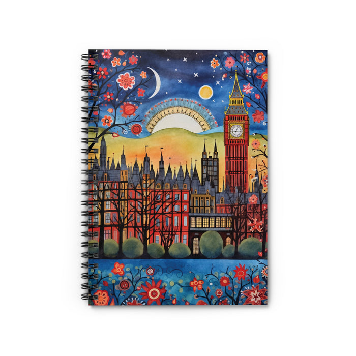 London Big Ben Spiral Notebook – 6" x 8" Ruled Travel Journal