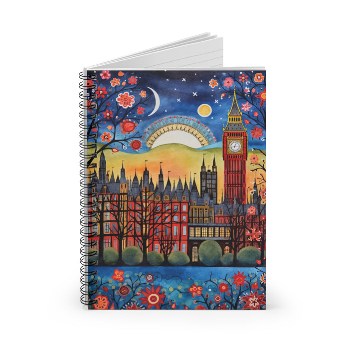 London Big Ben Spiral Notebook – 6" x 8" Ruled Travel Journal