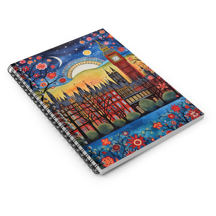 London Big Ben Spiral Notebook – 6" x 8" Ruled Travel Journal