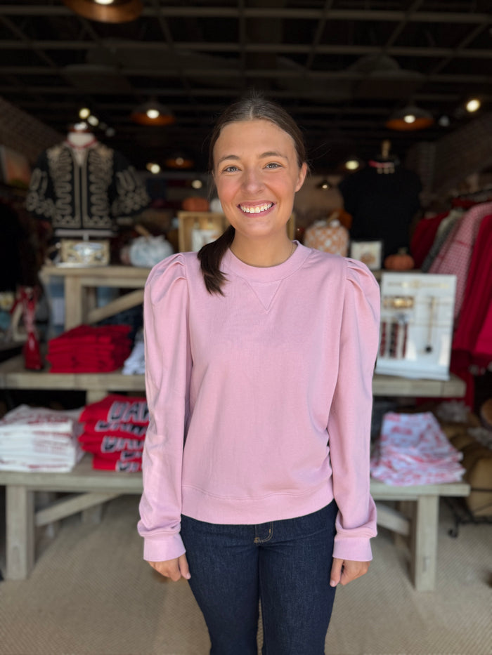 Long Sleeve Puff Sweatshirt