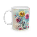 Love Grows Where Kindness Is Planted Mug  Inspirational Floral Coffee Cup