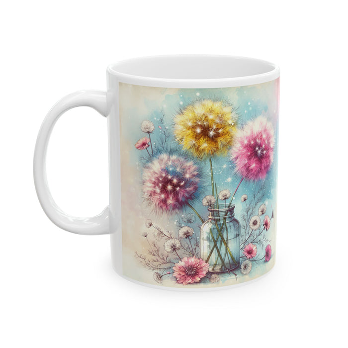 Love Grows Where Kindness Is Planted Mug  Inspirational Floral Coffee Cup