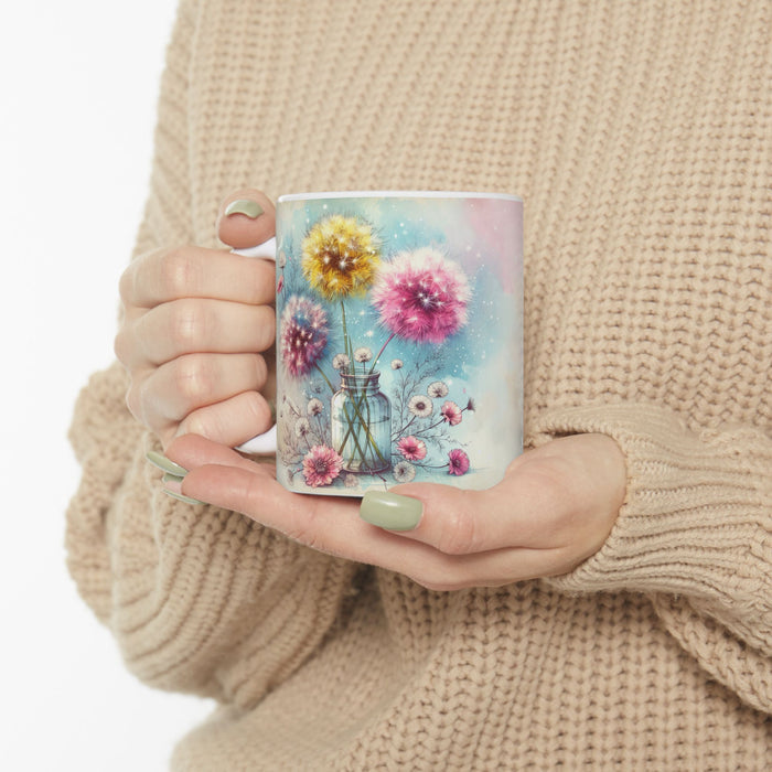 Love Grows Where Kindness Is Planted Mug  Inspirational Floral Coffee Cup