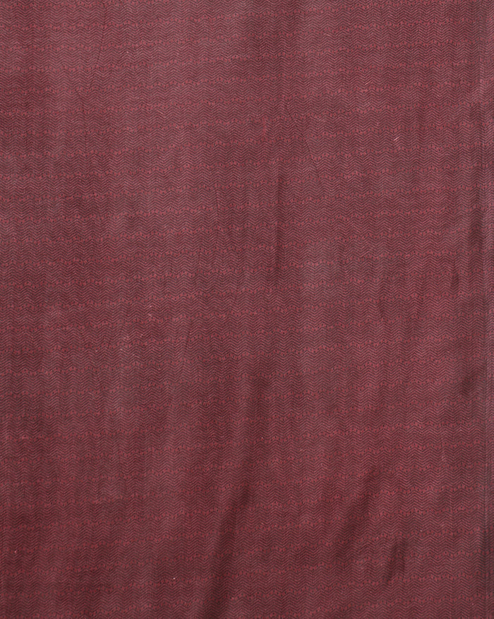 Indiehaat | Kashmiri Silk Printed Saree Maroon & Burgundy