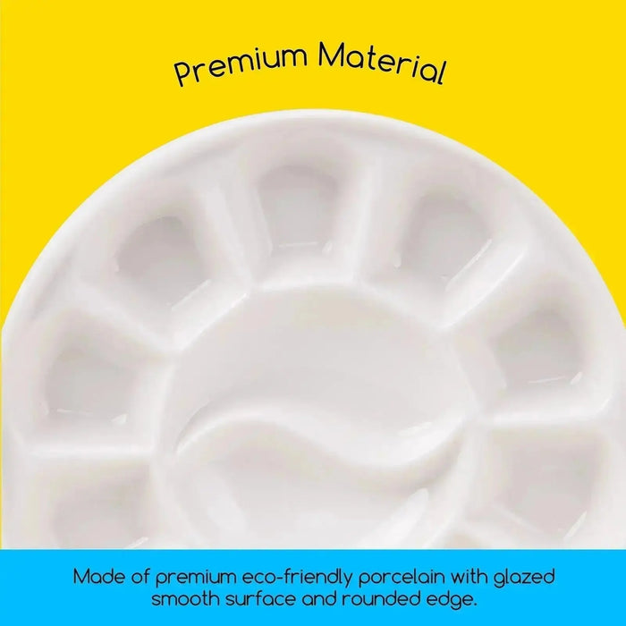 MEEDEN 12-Well Round Porcelain Palette - MEEDEN ARTPalette