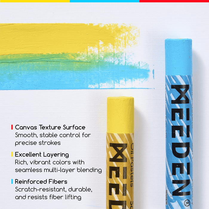 MEEDEN 9 x 12 inches Oil Pastel Paper Pad:  30 Sheets Fine Textured - 140lb/300gsm