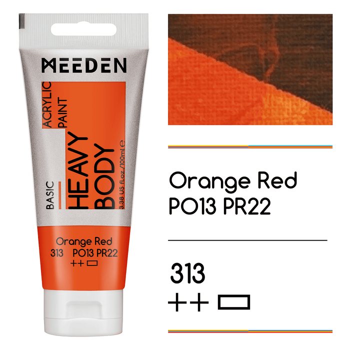 Orange Red + Titanium White (1 Tube Each)