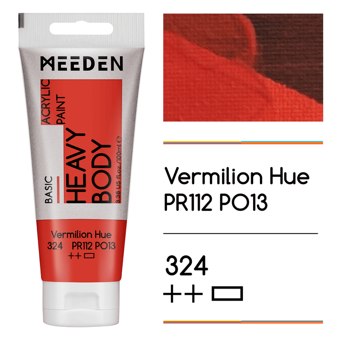 Vermilion Hue + Titanium White (1 Tube Each)