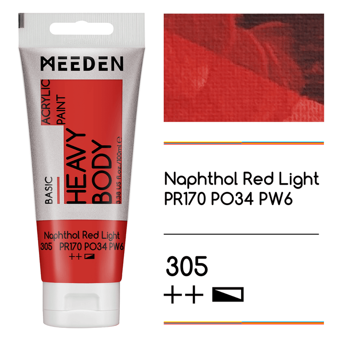 Naphthol Red Light + Titanium White (1 Tube Each)