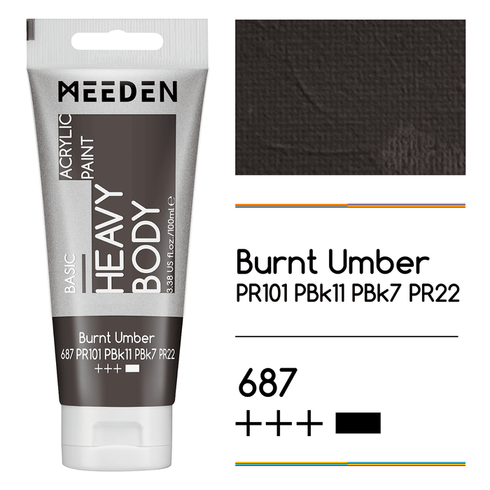 Burnt Umber + Titanium White (1 Tube Each)