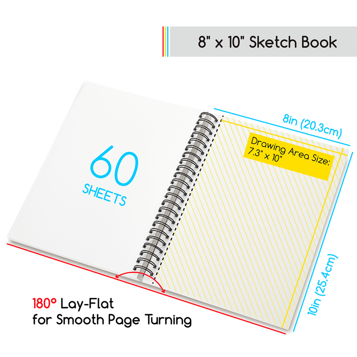 MEEDEN Artist Sketchbook Paper Pad with Heavy Weight Paper