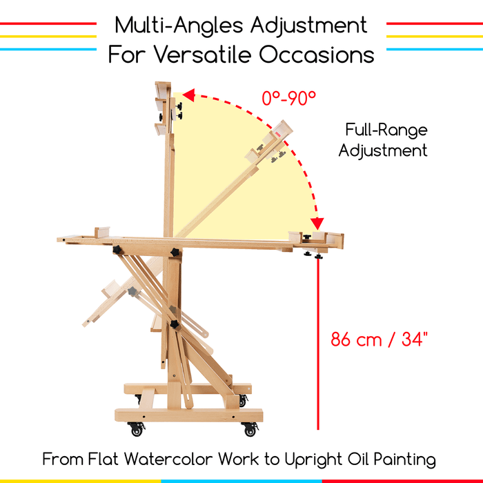 MEEDEN Deluxe Multi-Function Heavy Duty Large Artist Easel-DHJ-3