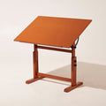 MEEDEN Extra Large Wooden Drafting Table, Light Walnut-XSZ-6008