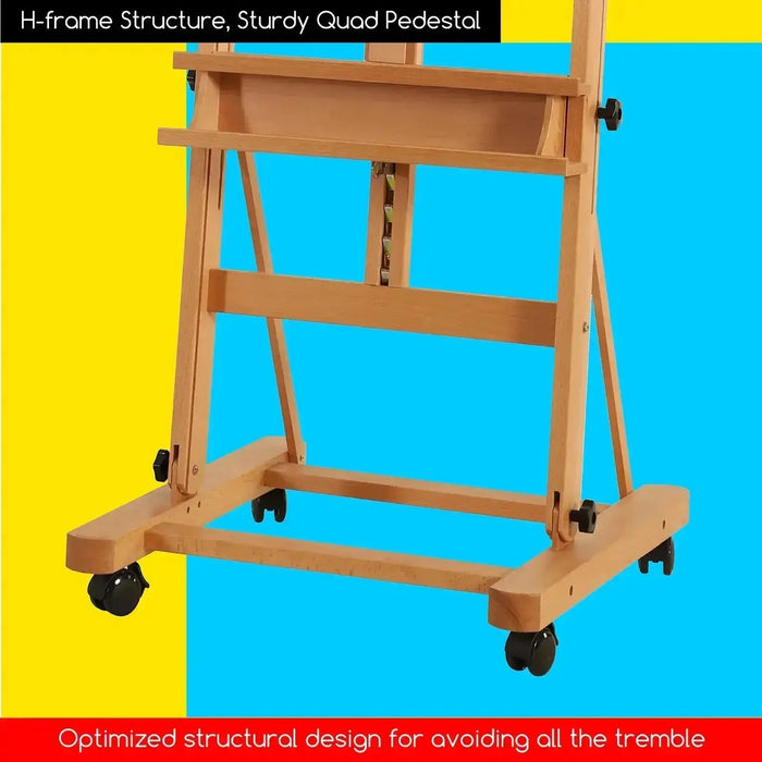 MEEDEN H-Frame Solid Beech Wood Easel-W02D - MEEDEN ARTEasel