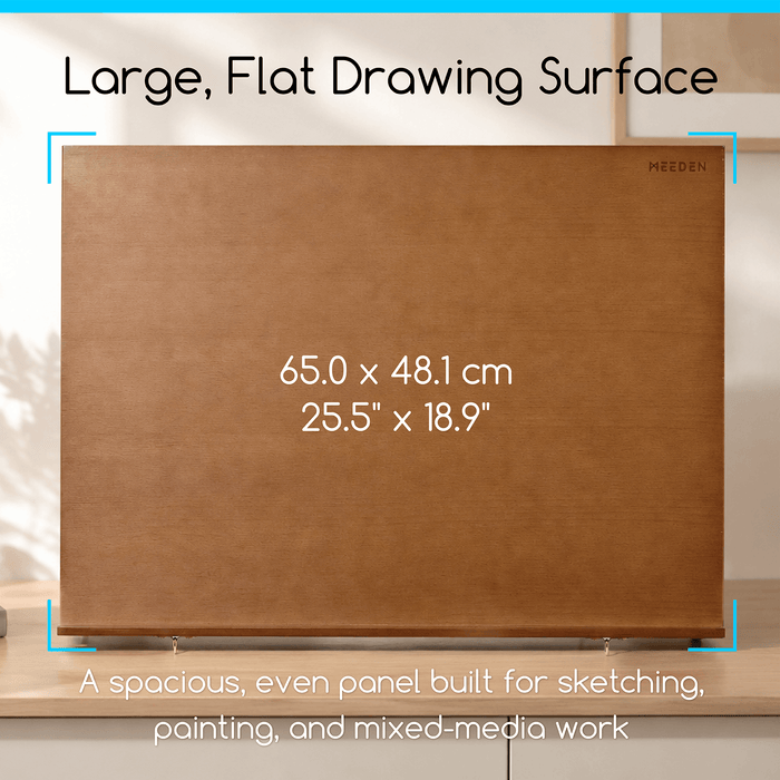 MEEDEN Large Studio Artist Sketching Tabletop Easel - A2 Walnut