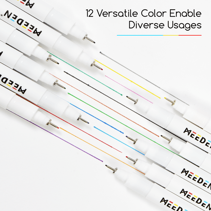 MEEDEN Micro Fineliner Drawing Pens: 12 Colors 0.4mm Fine Liner Pen Set