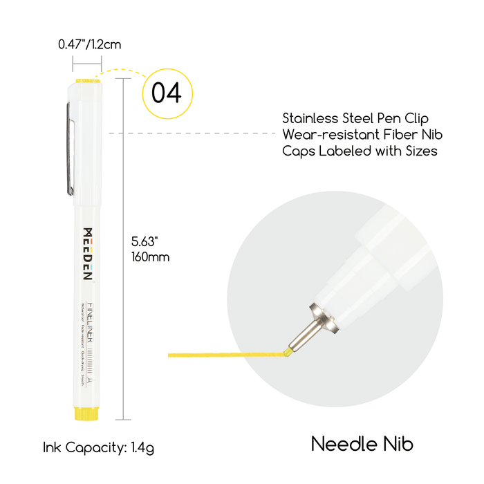 MEEDEN Micro Fineliner Drawing Pens: 12 Colors 0.4mm Fine Liner Pen Set
