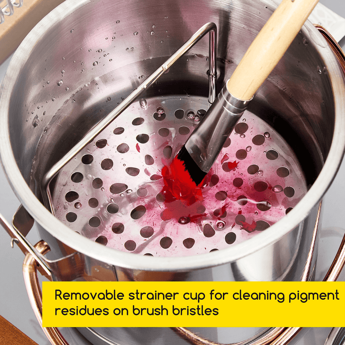 MEEDEN Portable Paint Brush Washer: Airtight Stainless Steel - Extra Large