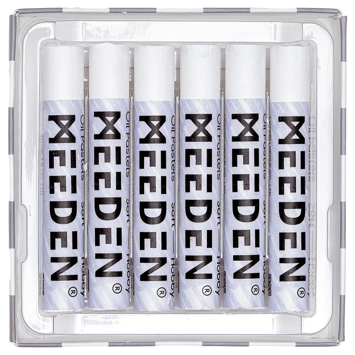 MEEDEN Soft White Oil Pastels: 6 Pcs
