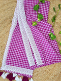Indiehaat | Pink Pure Mul Cotton Handloom Saree