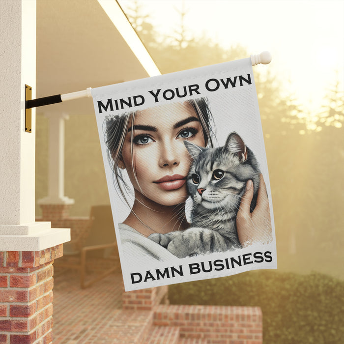Cat Lady Porch Flag Flying
