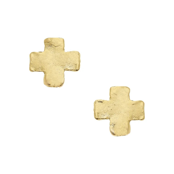Mini Square Cross Studs
