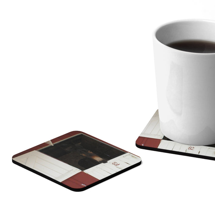 Mule Square Hardboard Coaster Set - 4pcs