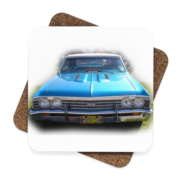 Muscle Car Impala Chevrolet SS Hardboard Drink Coasters Set of 4