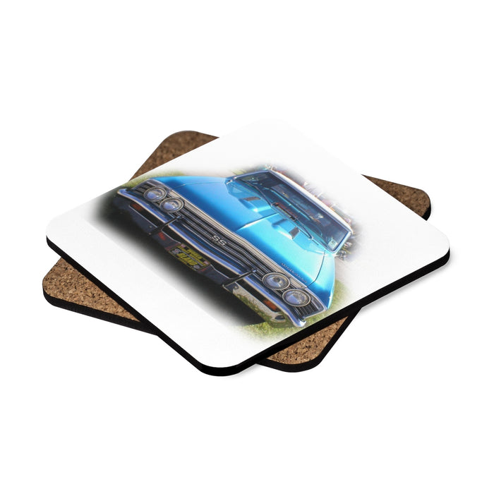 Muscle Car Impala Chevrolet SS Hardboard Drink Coasters Set of 4