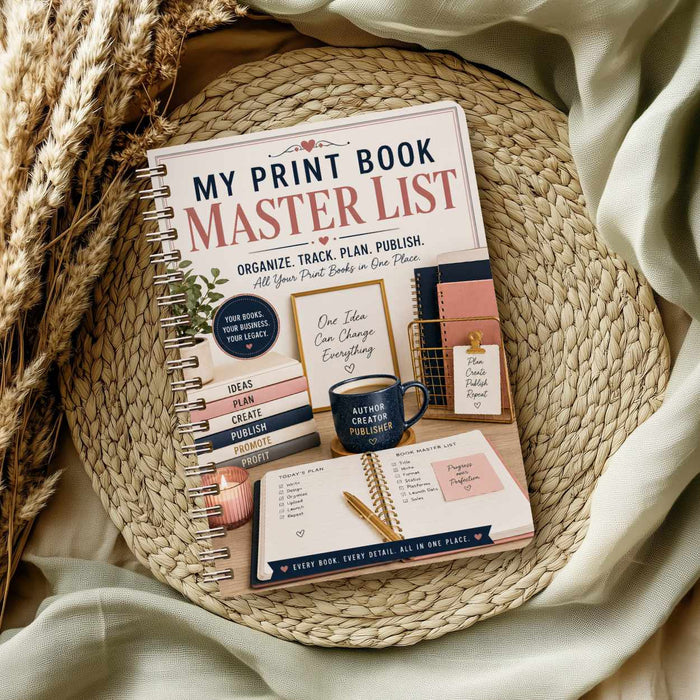 My Print Book Master List | Organize, Track & Plan Every Publishing Project