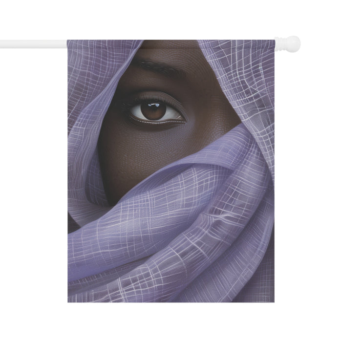 Mystic Veiled Woman Garden Flag & Porch Banner Boho Art Yard Decor Sign